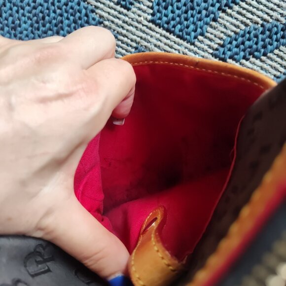 Dooney & Bourke Crossbody Shoulder Bag Leather & Fabric READ - Picture 5 of 16